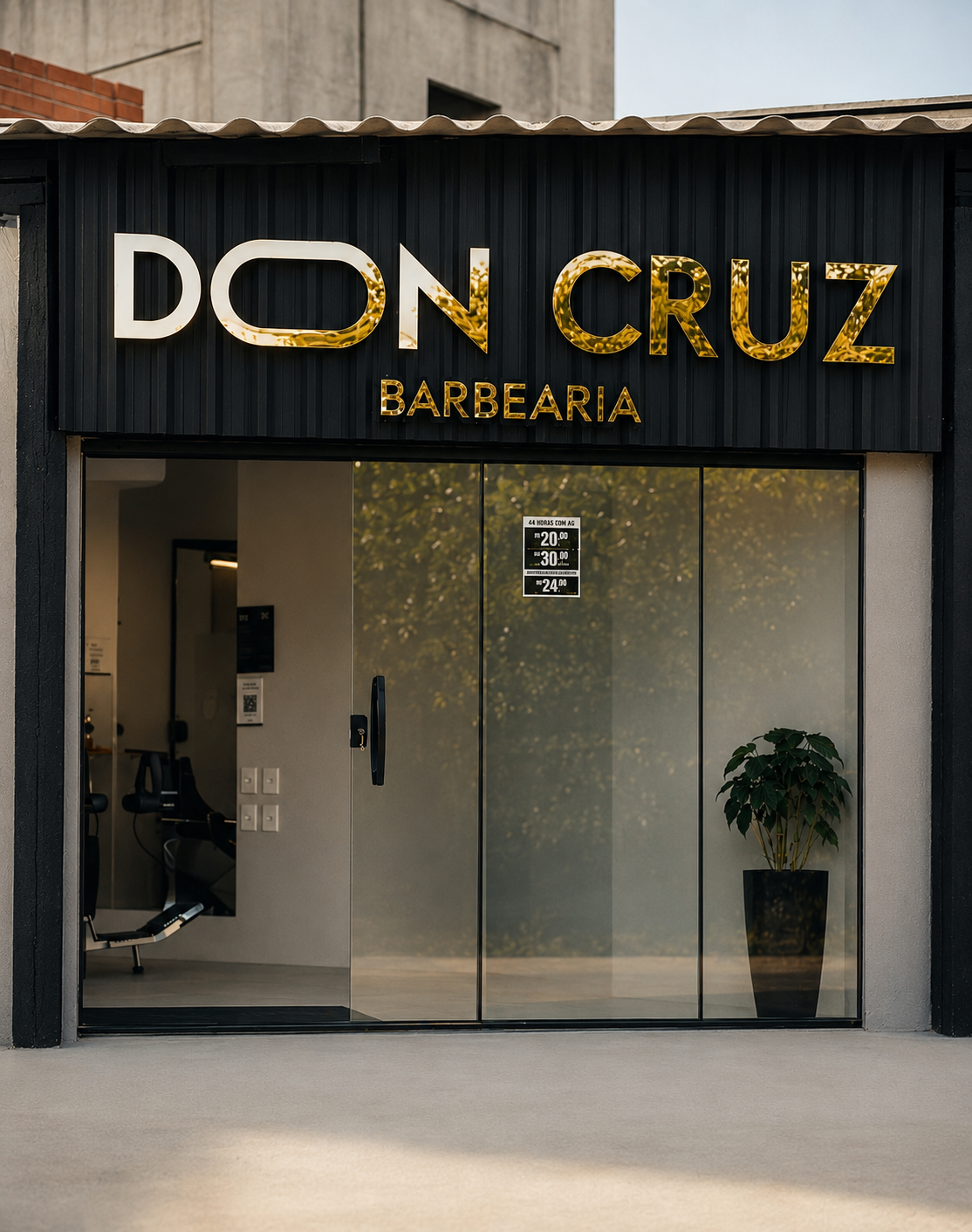Fachada da Don Cruz Barbearia